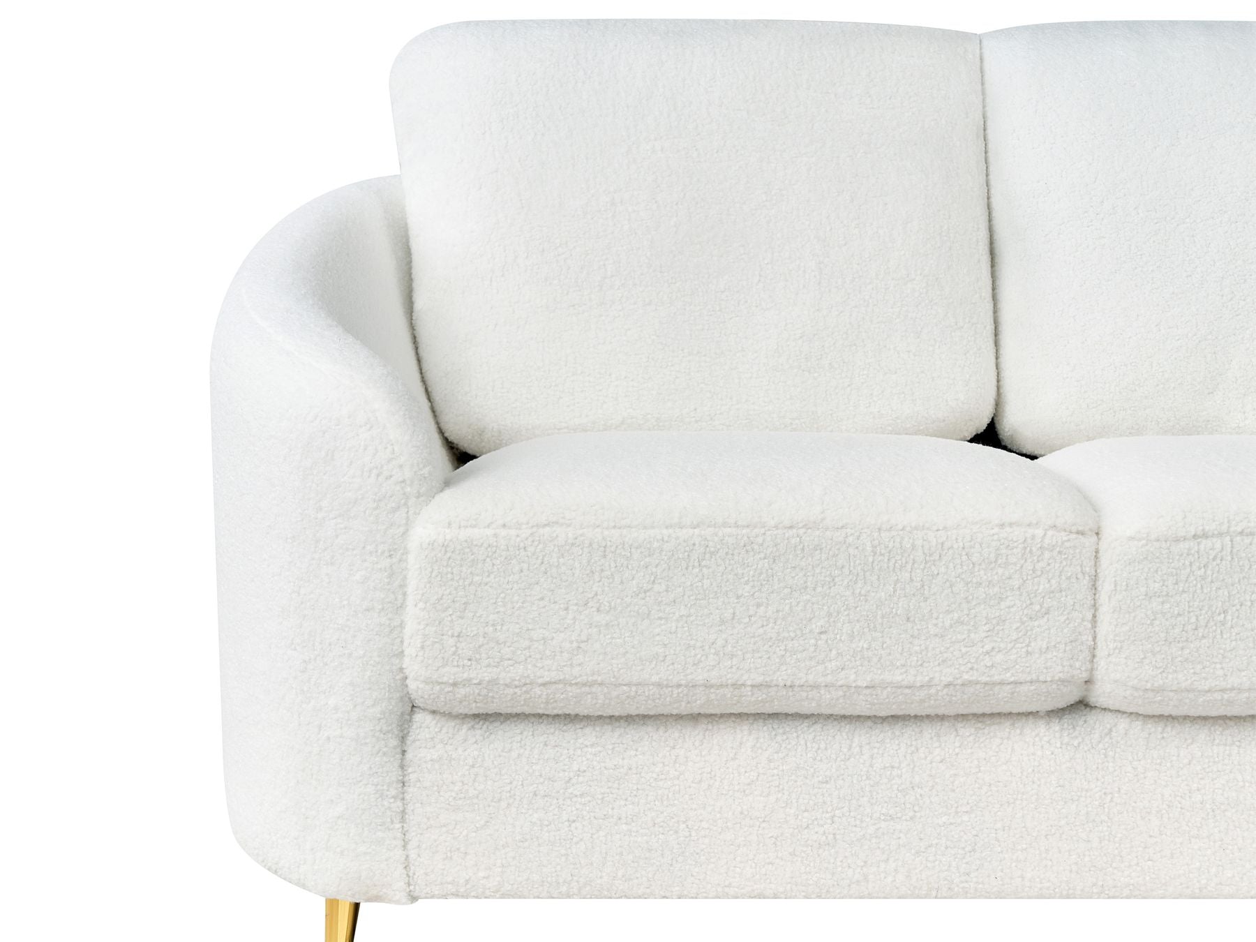 2 Seater Boucle Sofa White TROSA