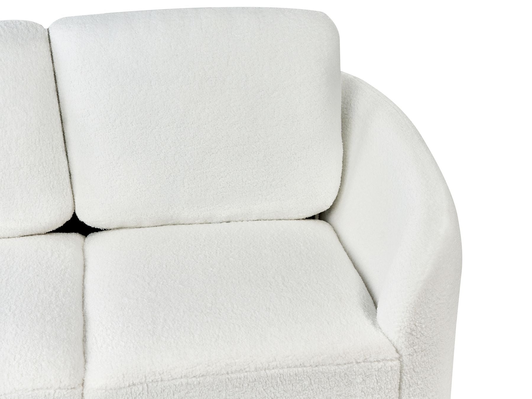 2 Seater Boucle Sofa White TROSA
