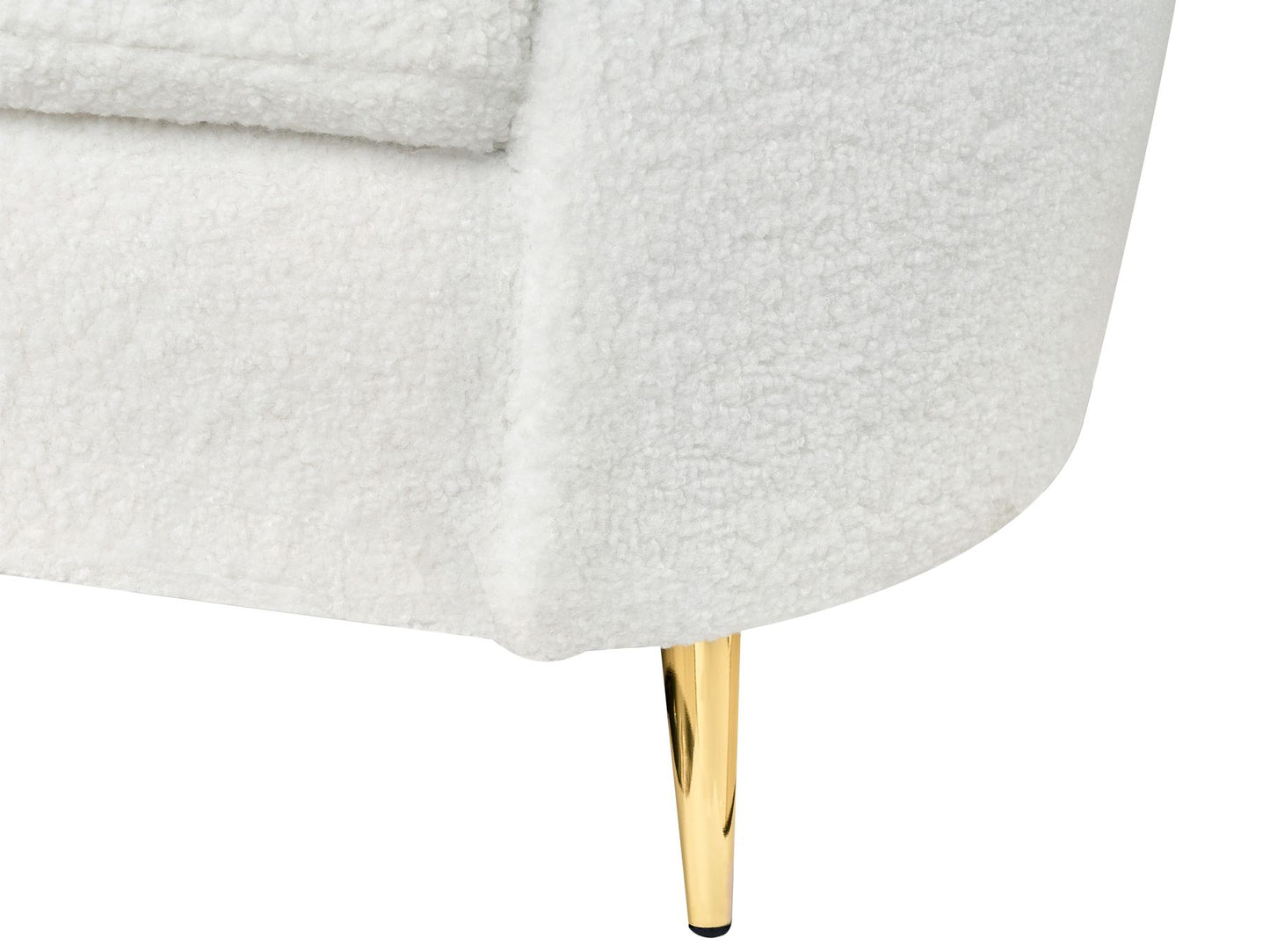 2 Seater Boucle Sofa White TROSA