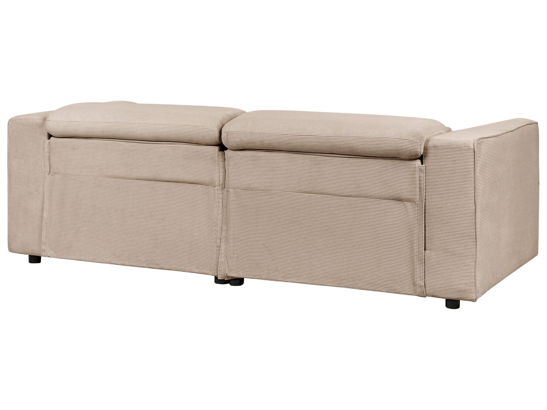 2 Seater Corduroy Electric Recliner Sofa with USB Port Sand Beige ULVEN