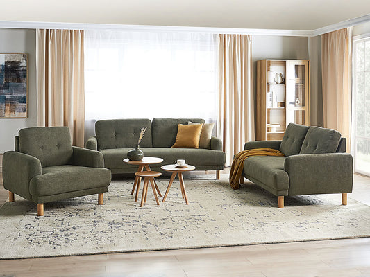 2 Seater Corduroy Sofa Dark Green TUVE