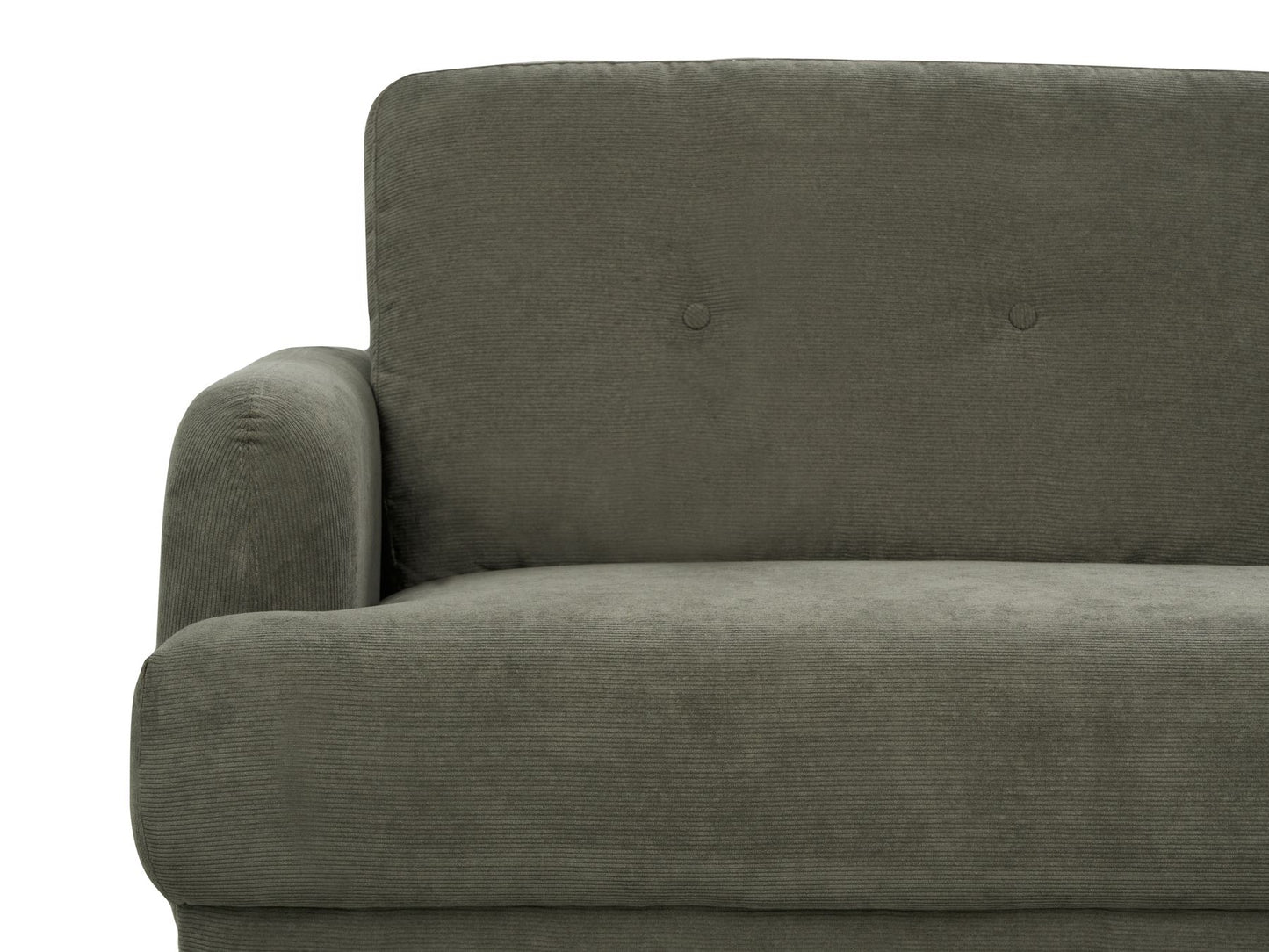 2 Seater Corduroy Sofa Dark Green TUVE