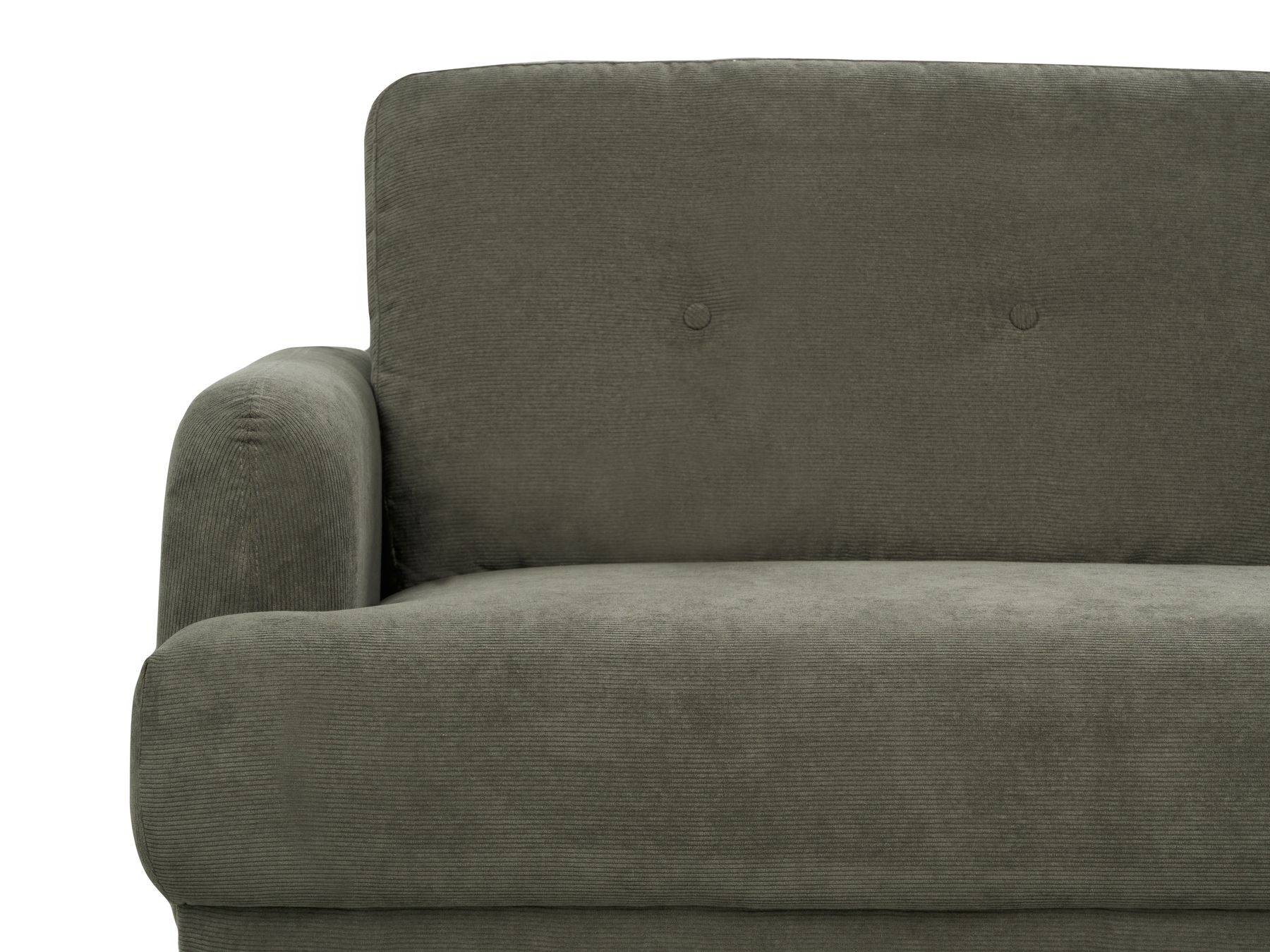 2 Seater Corduroy Sofa Dark Green TUVE