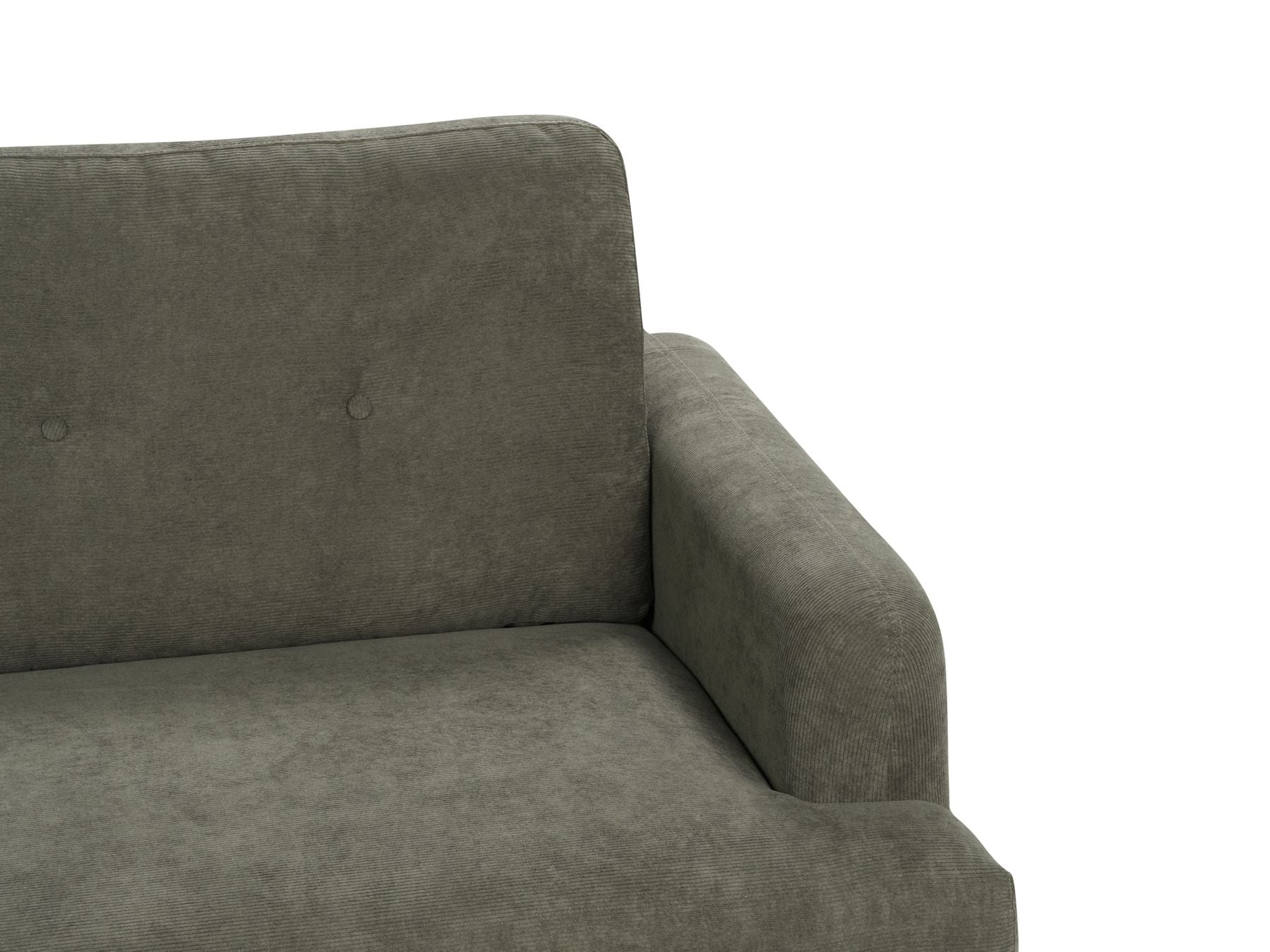 2 Seater Corduroy Sofa Dark Green TUVE