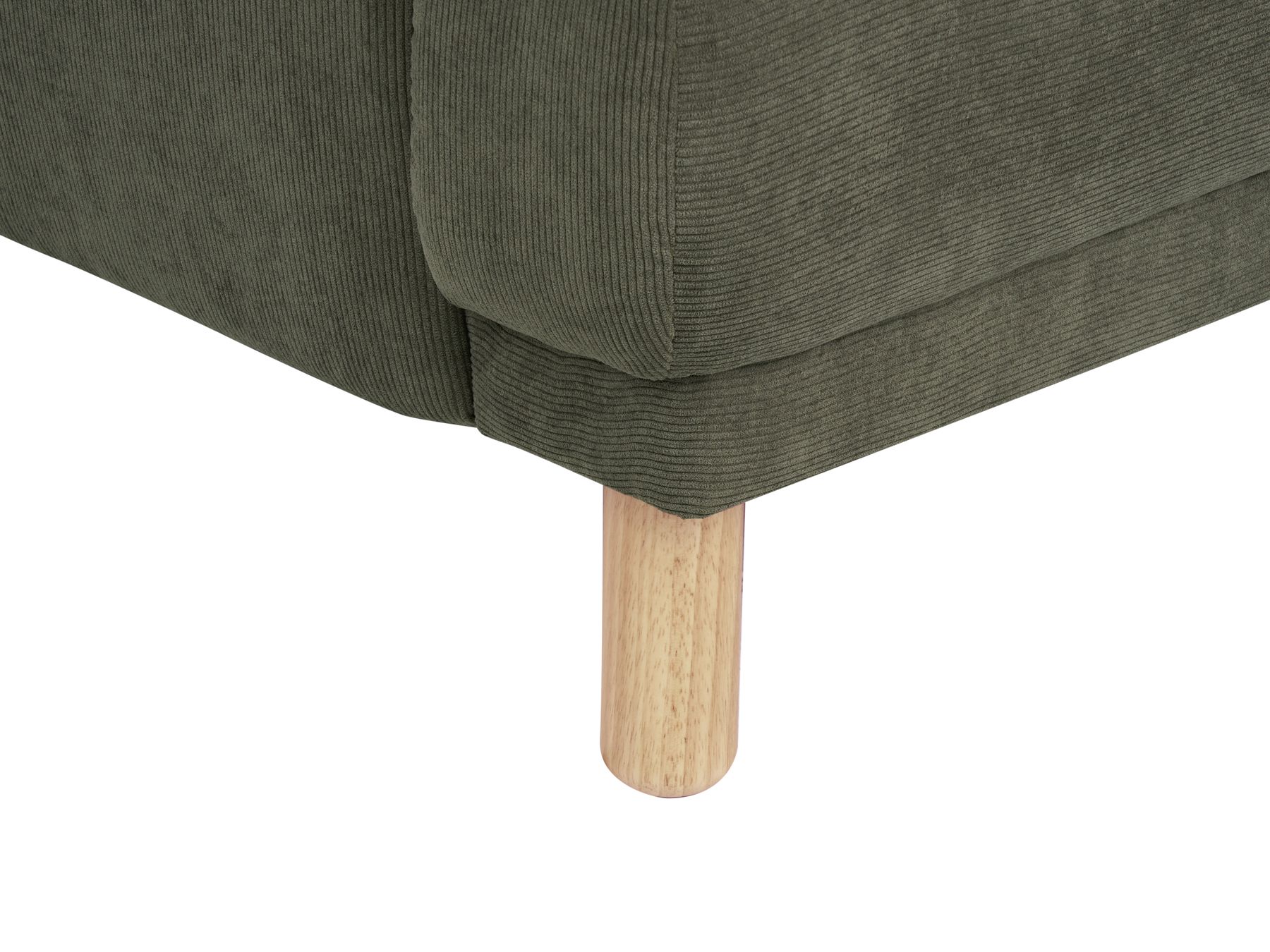 2 Seater Corduroy Sofa Dark Green TUVE