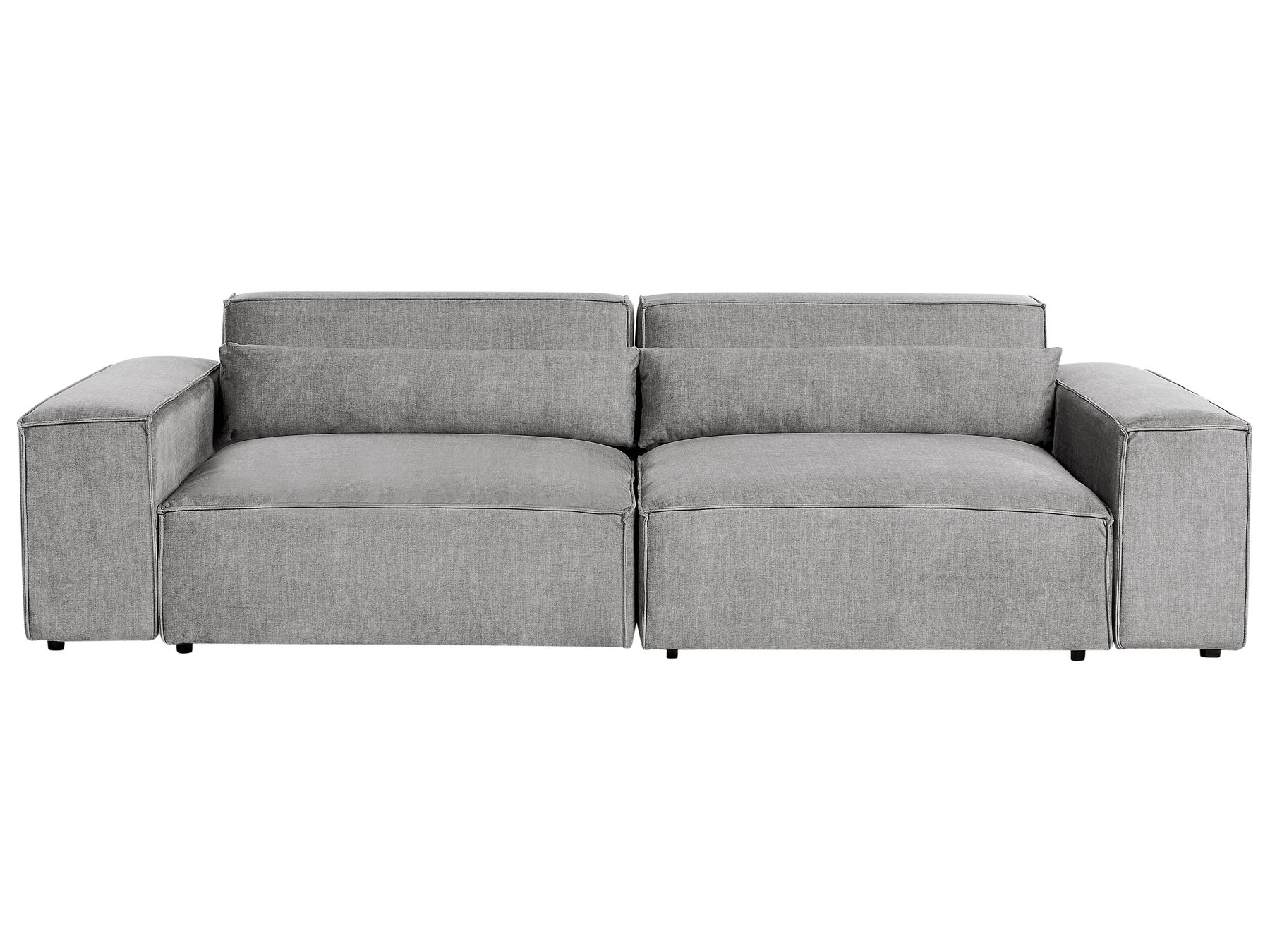2 Seater Modular Fabric Sofa Grey HELLNAR