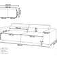2 Seater Modular Fabric Sofa Grey HELLNAR
