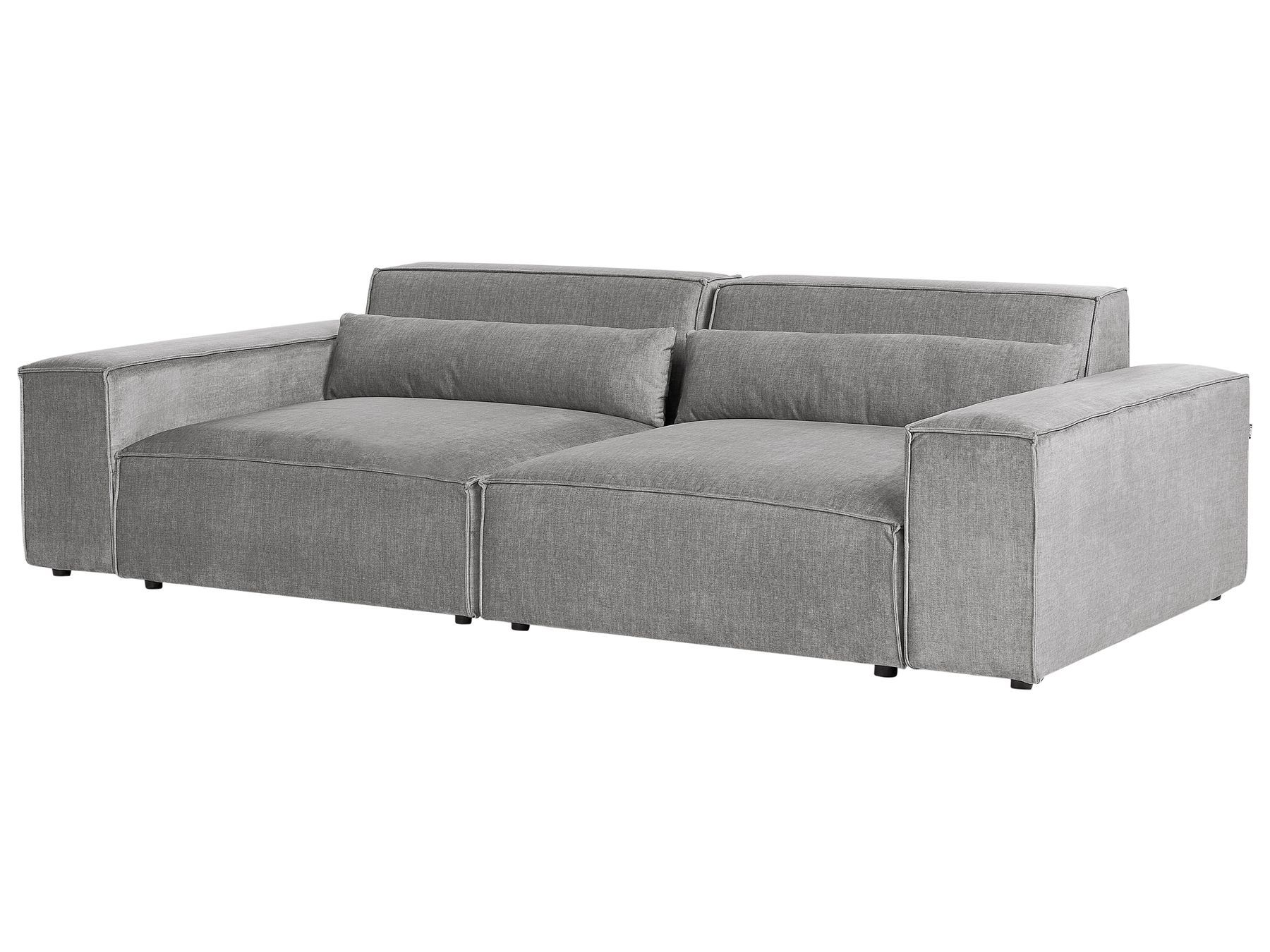 2 Seater Modular Fabric Sofa Grey HELLNAR