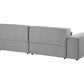 2 Seater Modular Fabric Sofa Grey HELLNAR
