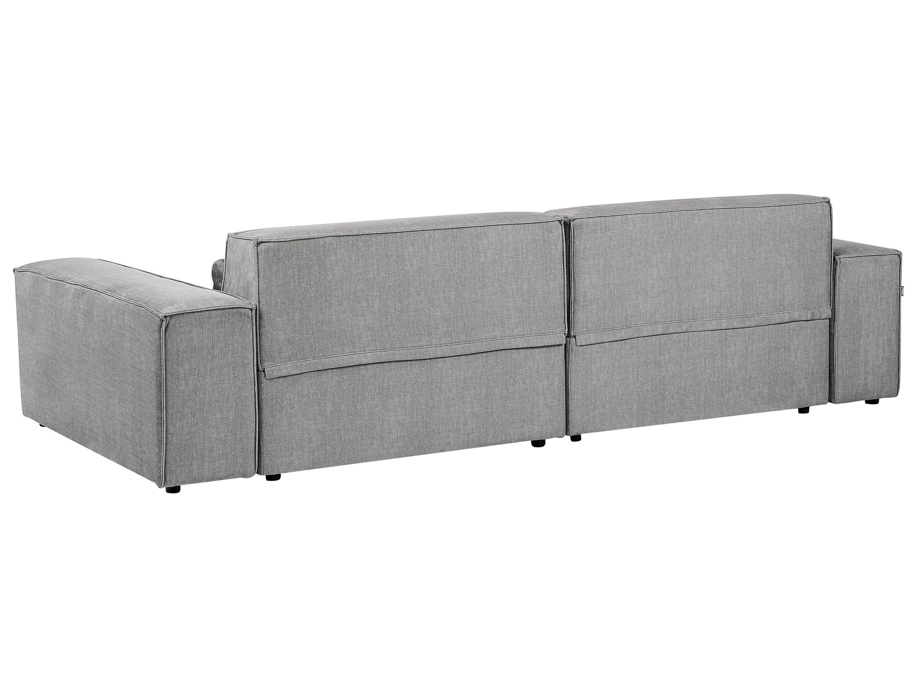 Left Hand 2 Seater Modular Fabric Corner Sofa Grey HELLNAR