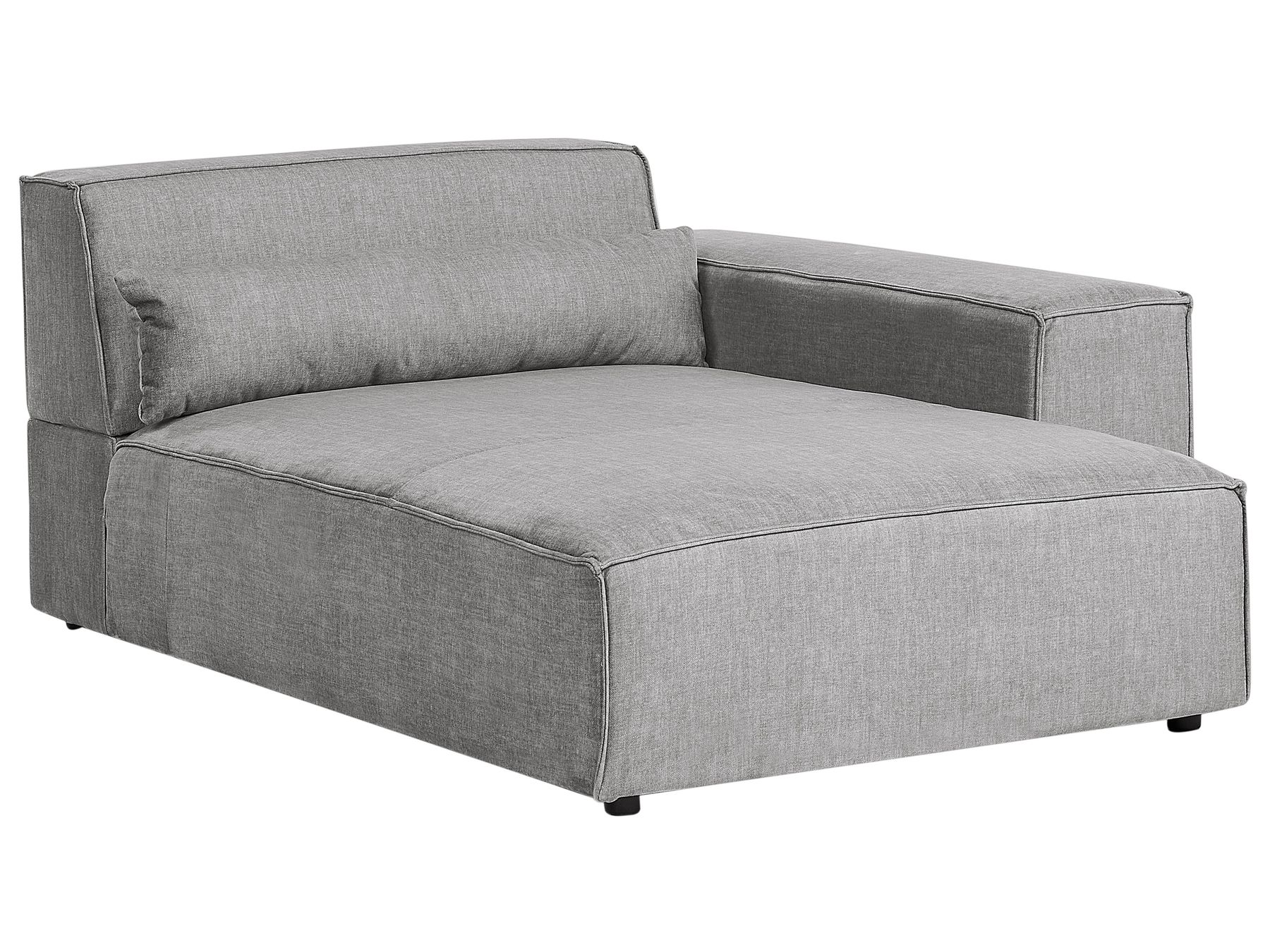 Left Hand 2 Seater Modular Fabric Corner Sofa Grey HELLNAR