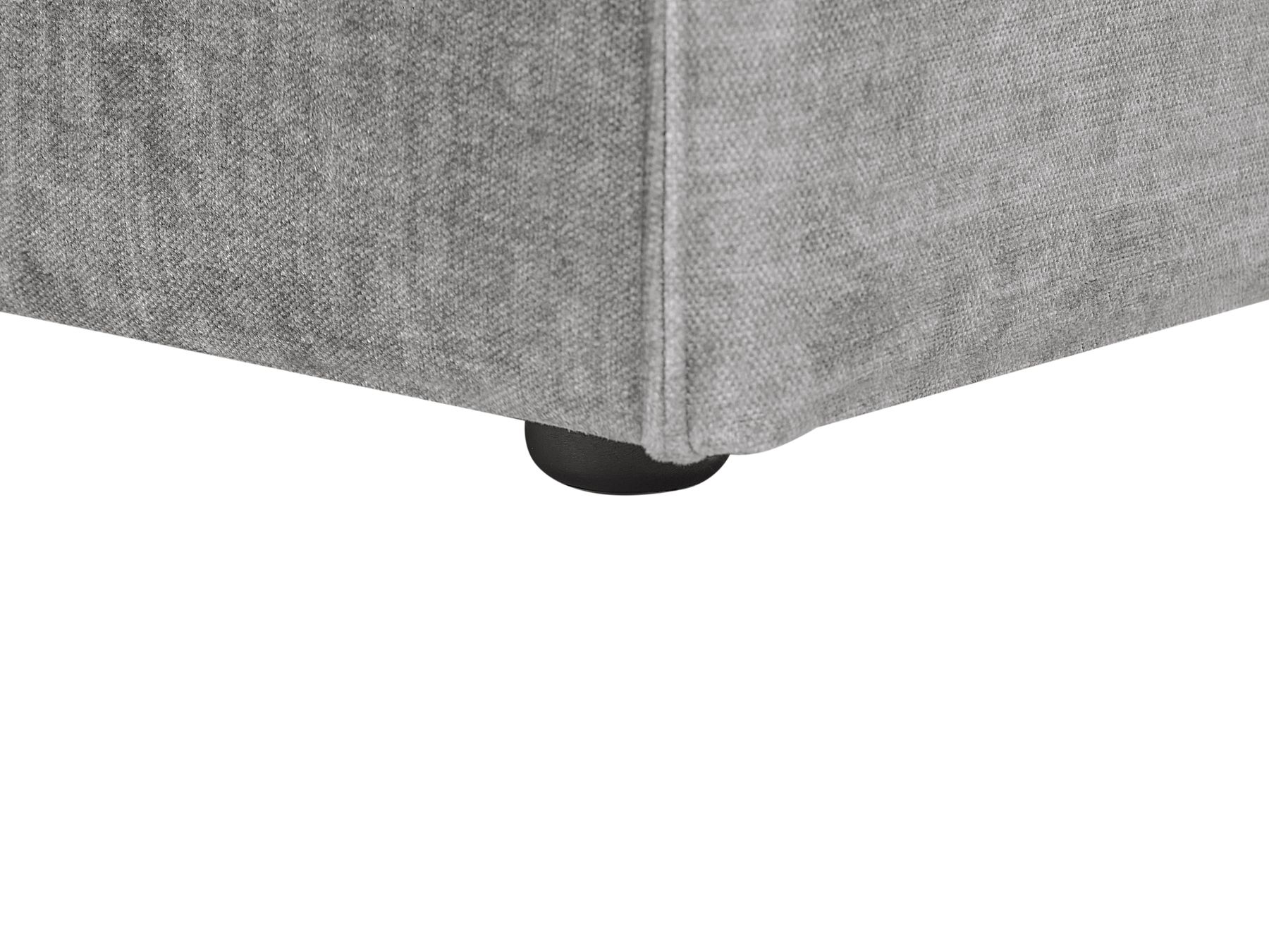 Left Hand 2 Seater Modular Fabric Corner Sofa Grey HELLNAR