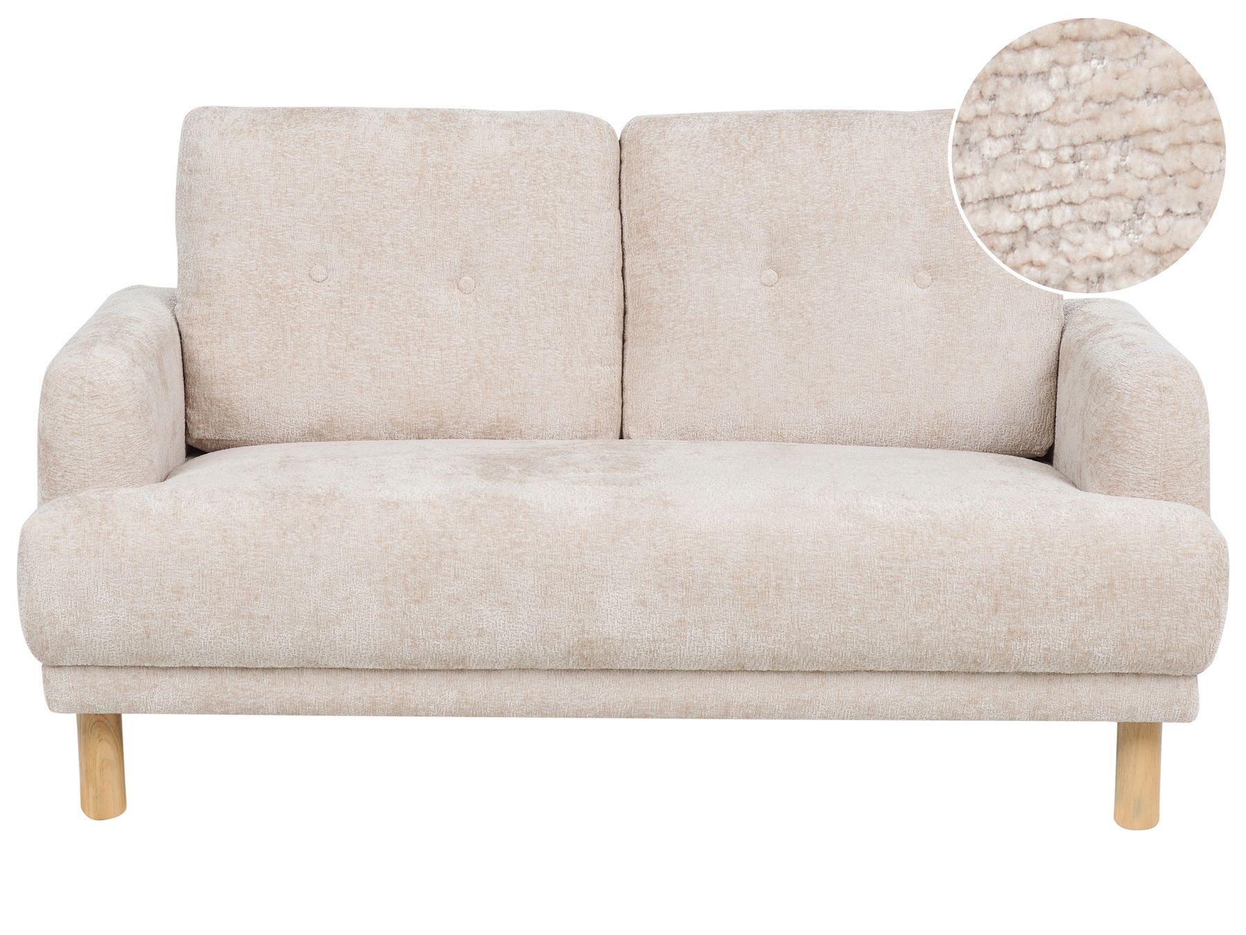 2 Seater Boucle Sofa Beige TUVE