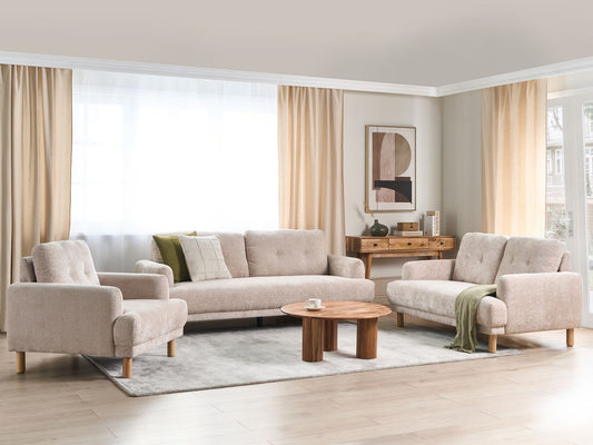 2 Seater Boucle Sofa Beige TUVE
