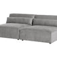 2 Seater Modular Armless Fabric Sofa Grey HELLNAR