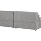 2 Seater Modular Armless Fabric Sofa Grey HELLNAR