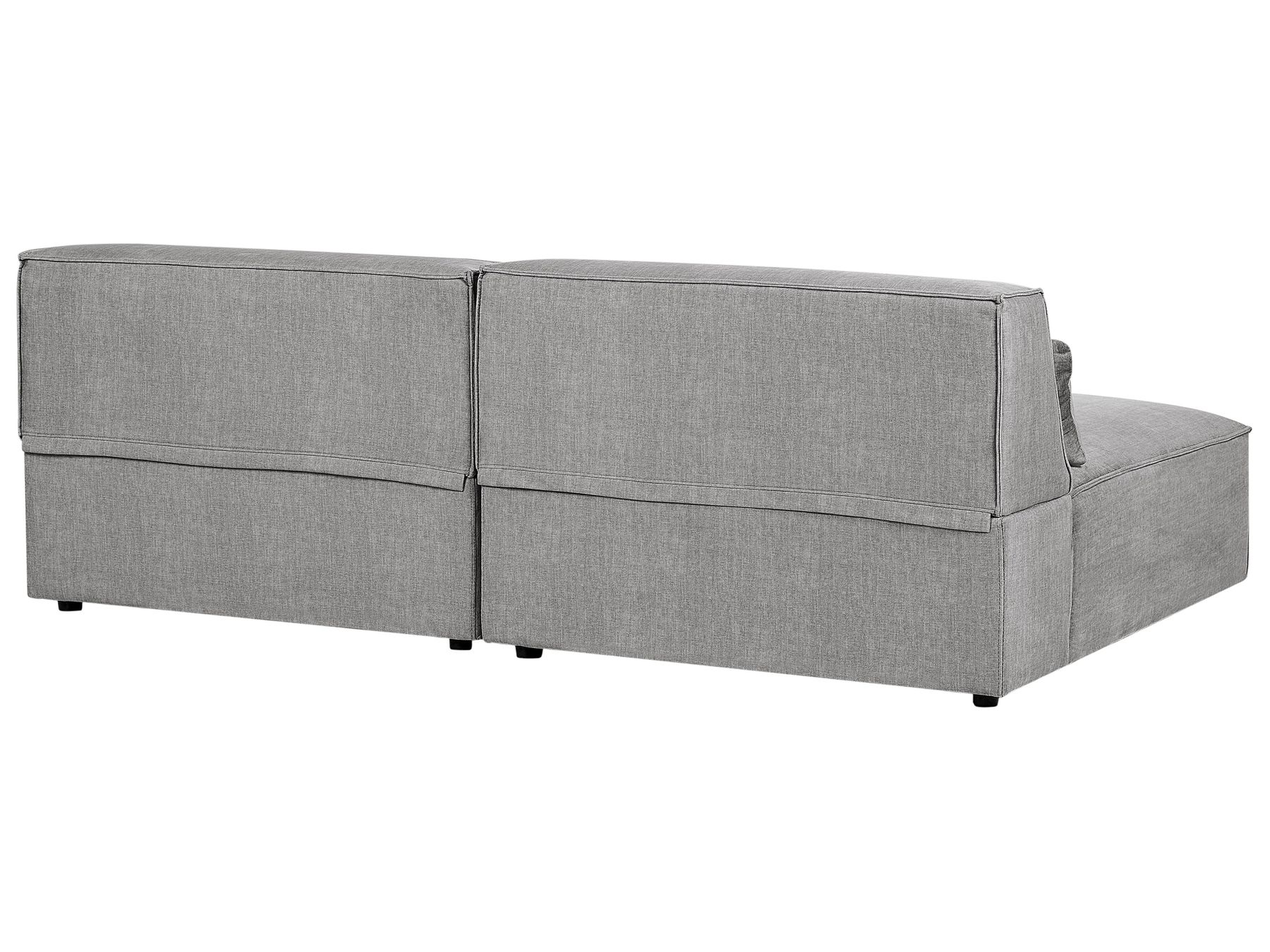 2 Seater Modular Armless Fabric Sofa Grey HELLNAR