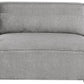 2 Seater Modular Armless Fabric Sofa Grey HELLNAR