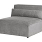 2 Seater Modular Armless Fabric Sofa Grey HELLNAR