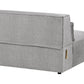 2 Seater Modular Armless Fabric Sofa Grey HELLNAR