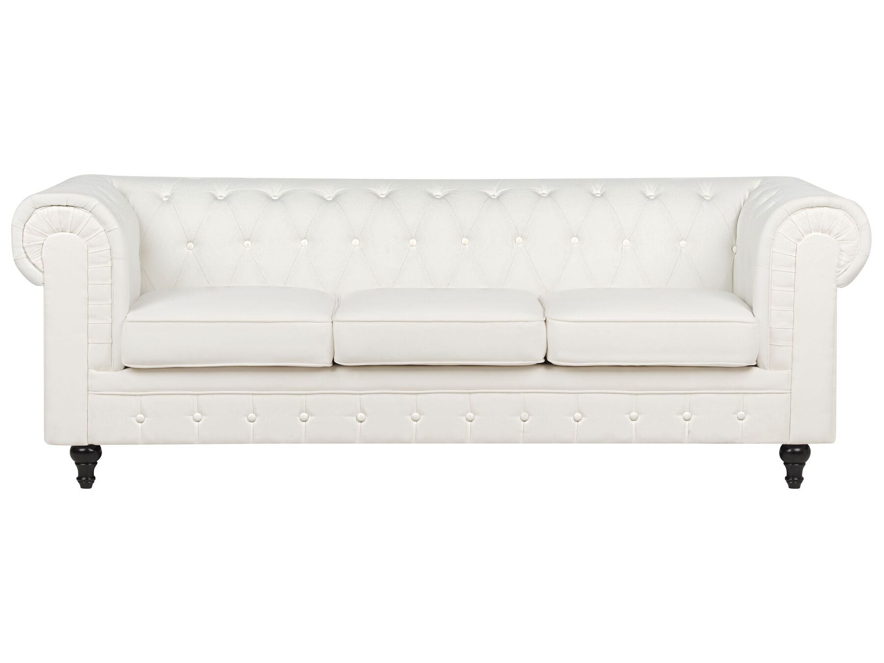3 Seater Fabric Sofa Off-White CHESTERFIELD