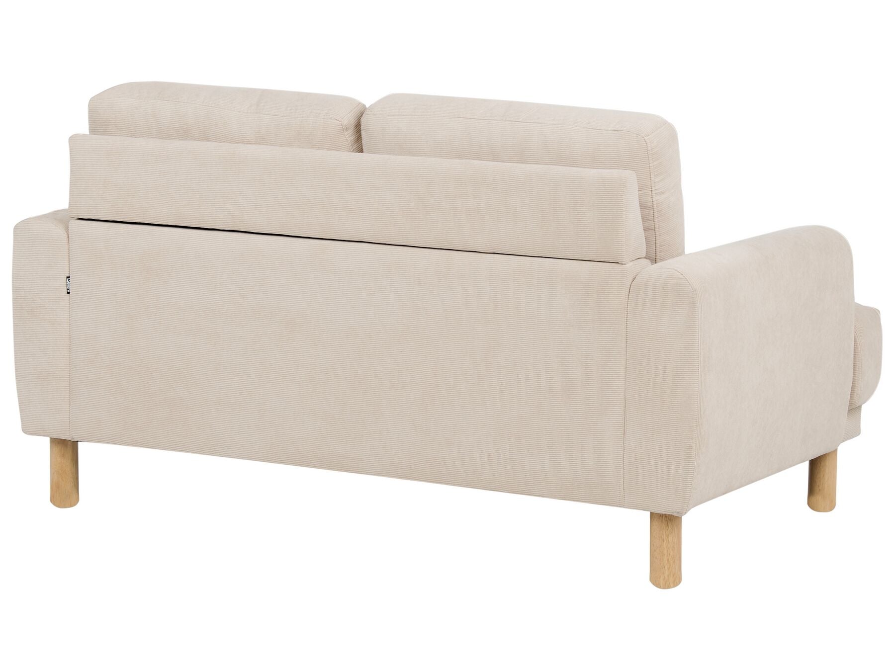 2 Seater Corduroy Sofa Beige TUVE