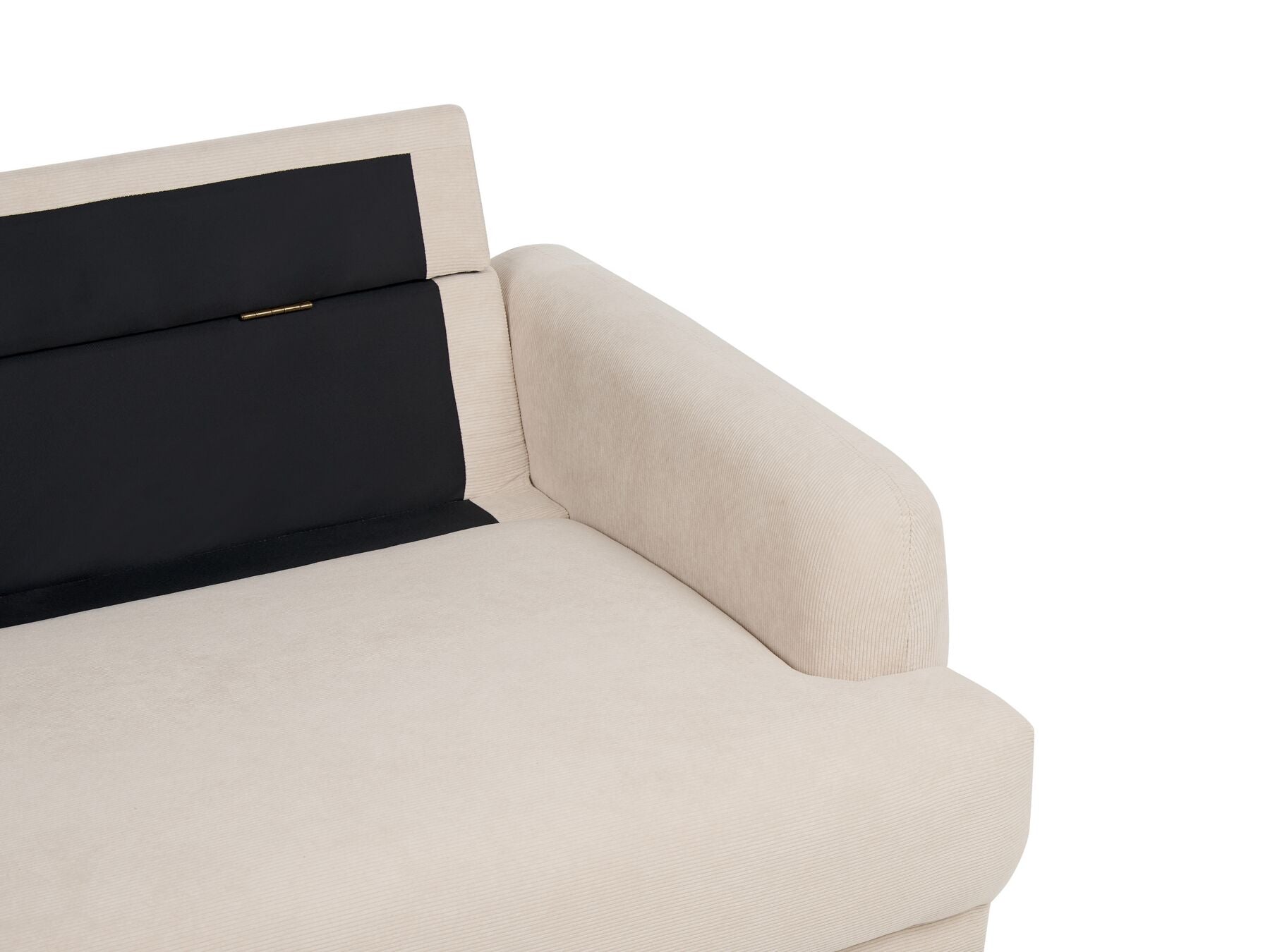 2 Seater Corduroy Sofa Beige TUVE