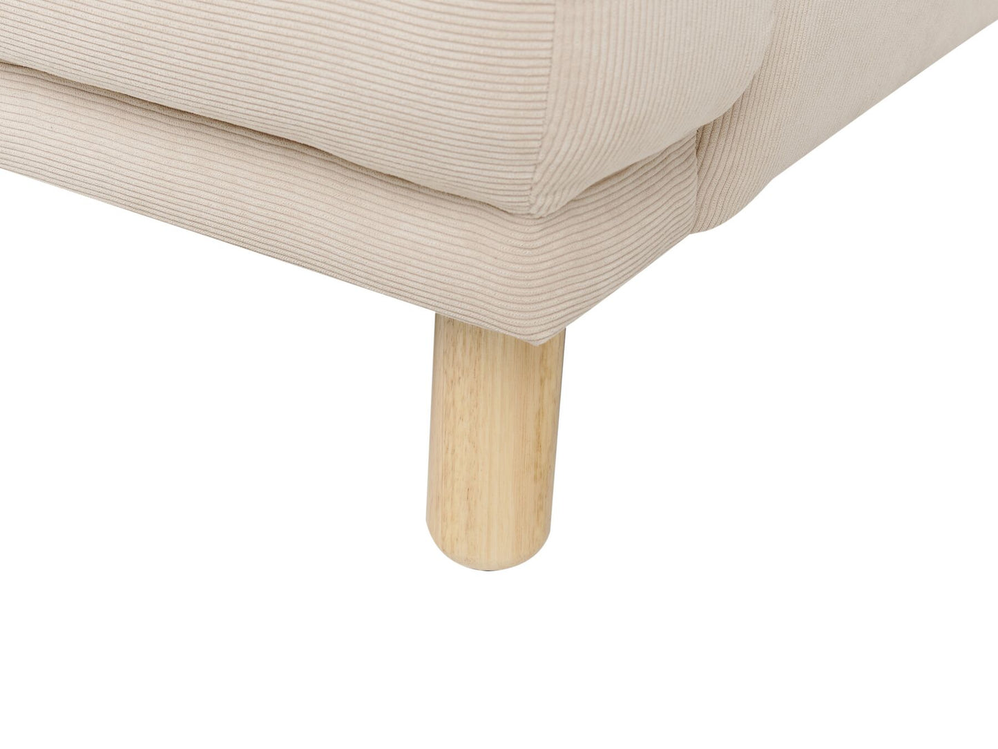 2 Seater Corduroy Sofa Beige TUVE