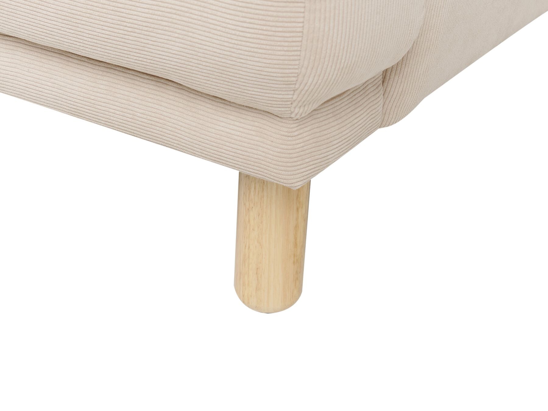 2 Seater Corduroy Sofa Beige TUVE