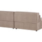 2 Seater Modular Armless Fabric Sofa Brown HELLNAR