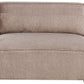 2 Seater Modular Armless Fabric Sofa Brown HELLNAR