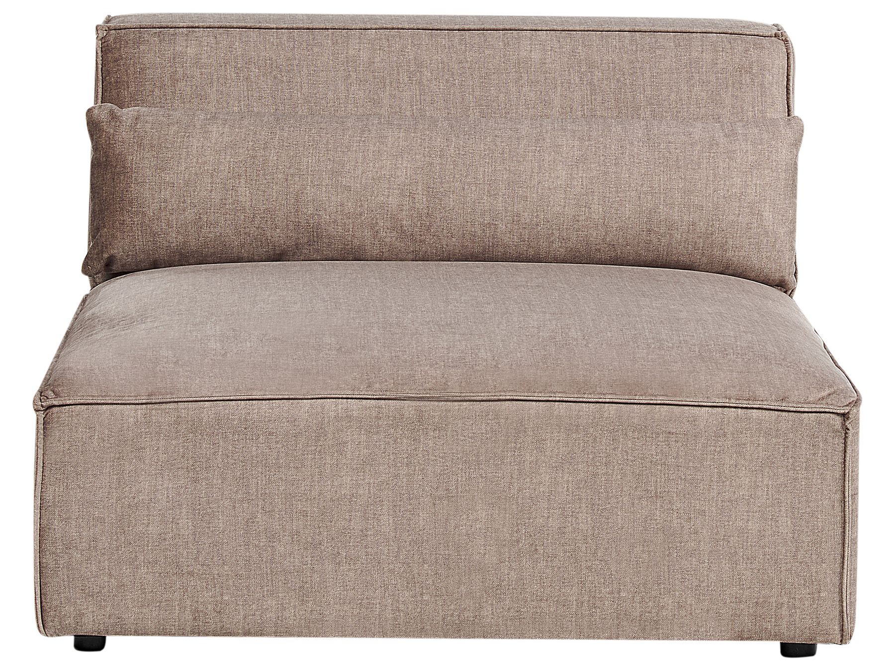 2 Seater Modular Armless Fabric Sofa Brown HELLNAR