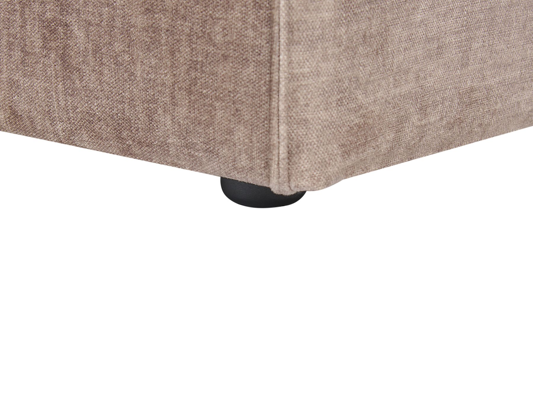 2 Seater Modular Armless Fabric Sofa Brown HELLNAR