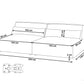 2 Seater Modular Armless Fabric Sofa Brown HELLNAR