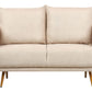 2 Seater Velvet Sofa Beige MAURA