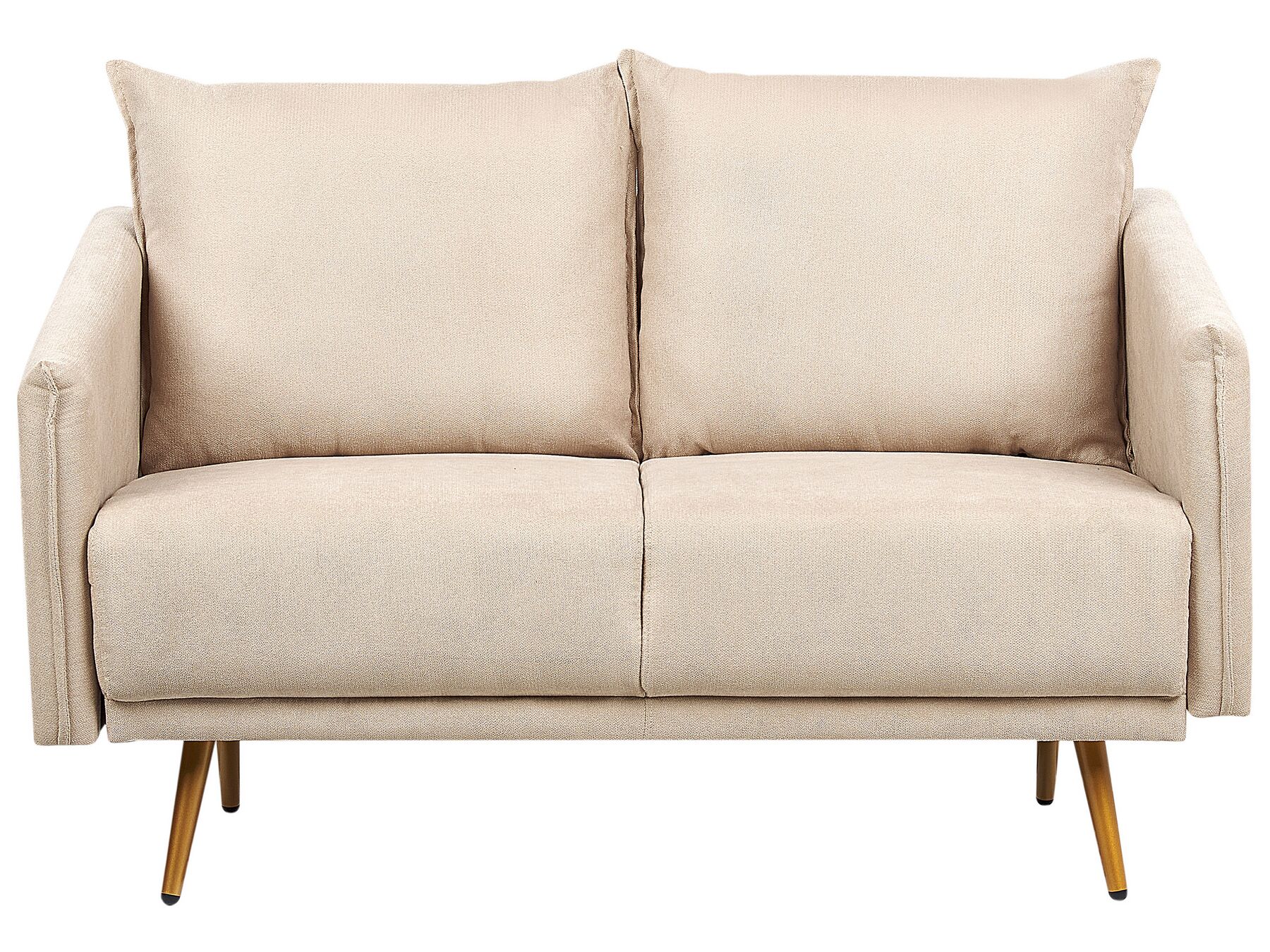 2 Seater Velvet Sofa Beige MAURA