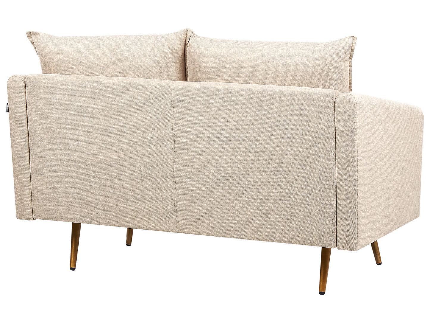 2 Seater Velvet Sofa Beige MAURA