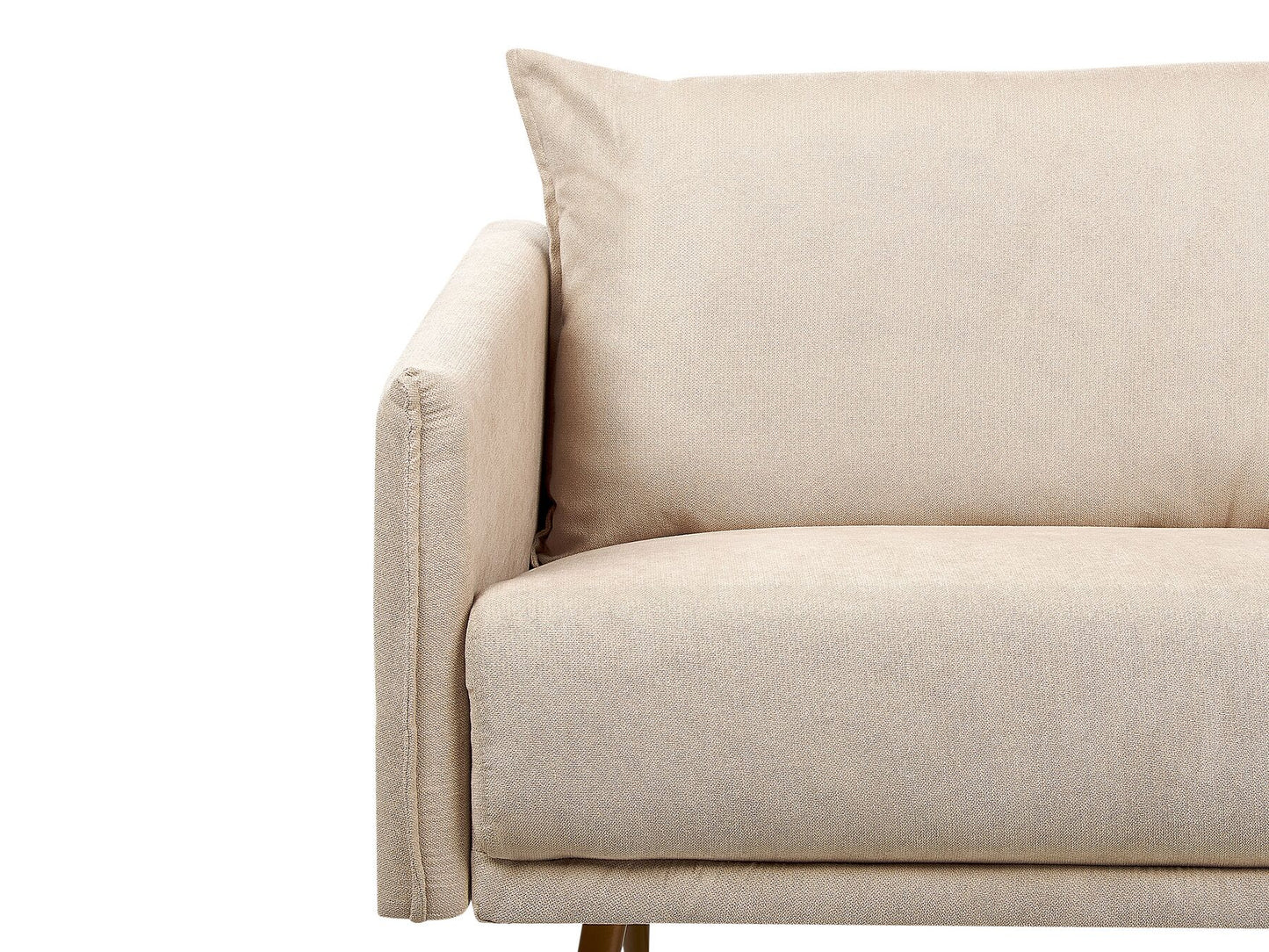 2 Seater Velvet Sofa Beige MAURA