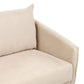 2 Seater Velvet Sofa Beige MAURA
