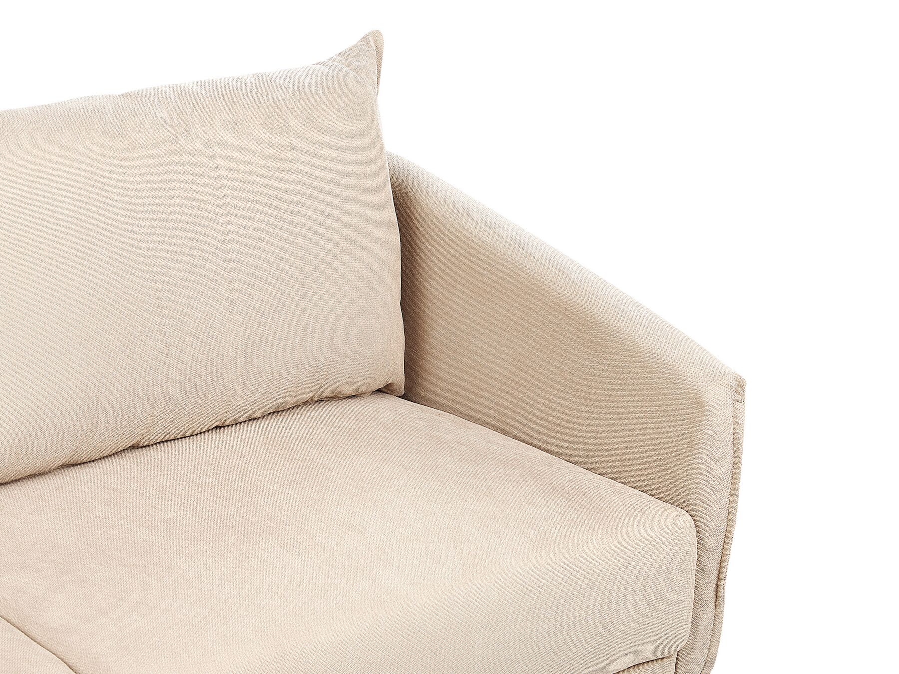 2 Seater Velvet Sofa Beige MAURA