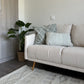 2 Seater Fabric Sofa Beige MAURA