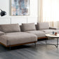 Right Hand Corner Fabric Sofa Light Brown MARIFERD