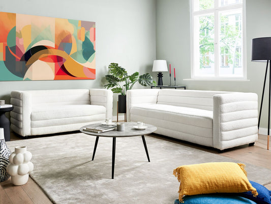 2 Seater Boucle Sofa Off-White HOFN