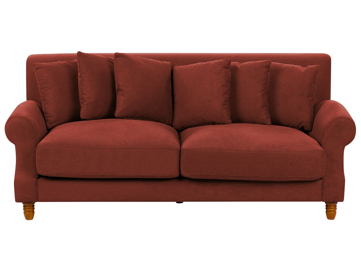 2 Seater Fabric Sofa Red EIKE