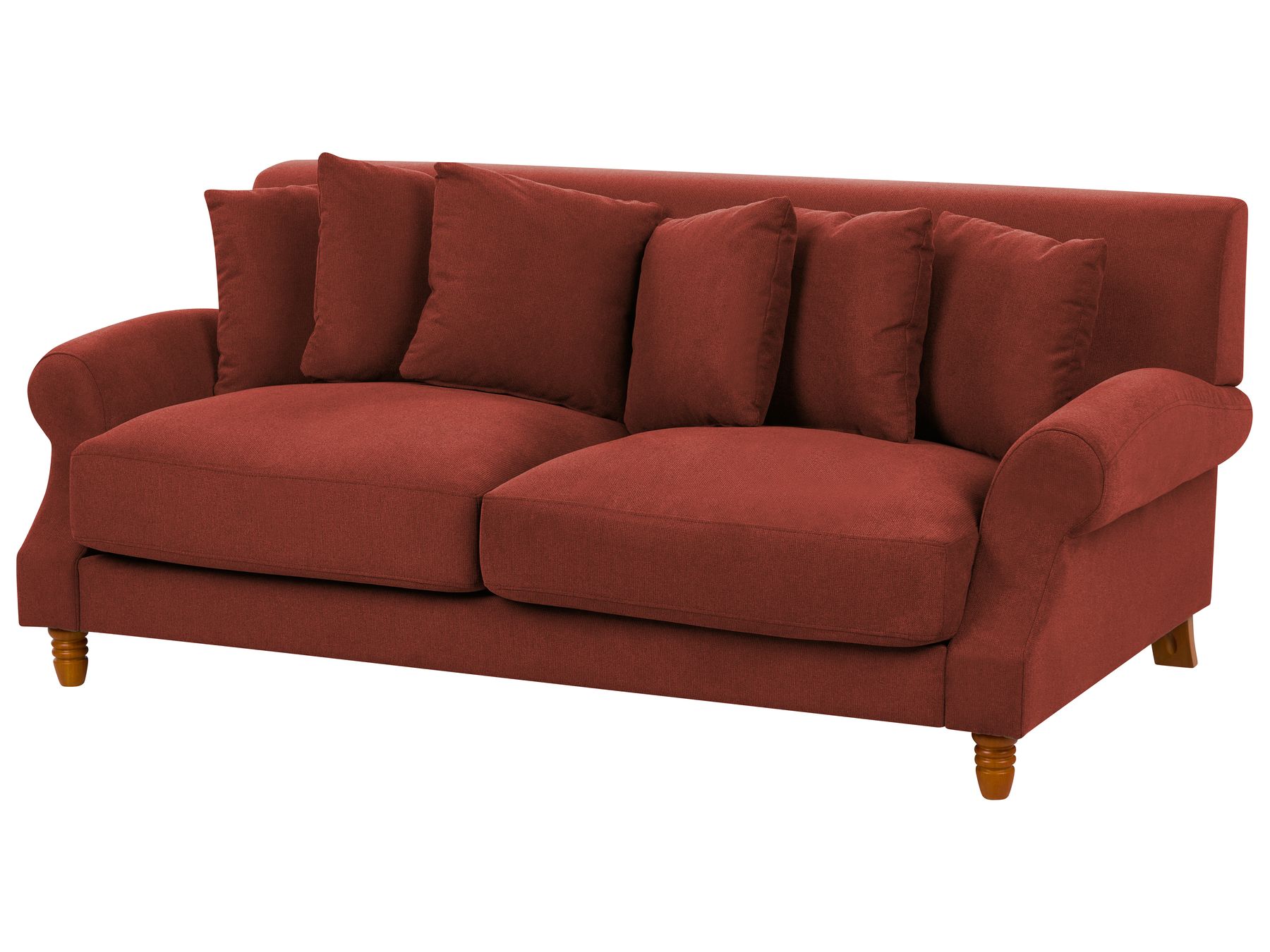 2 Seater Fabric Sofa Red EIKE