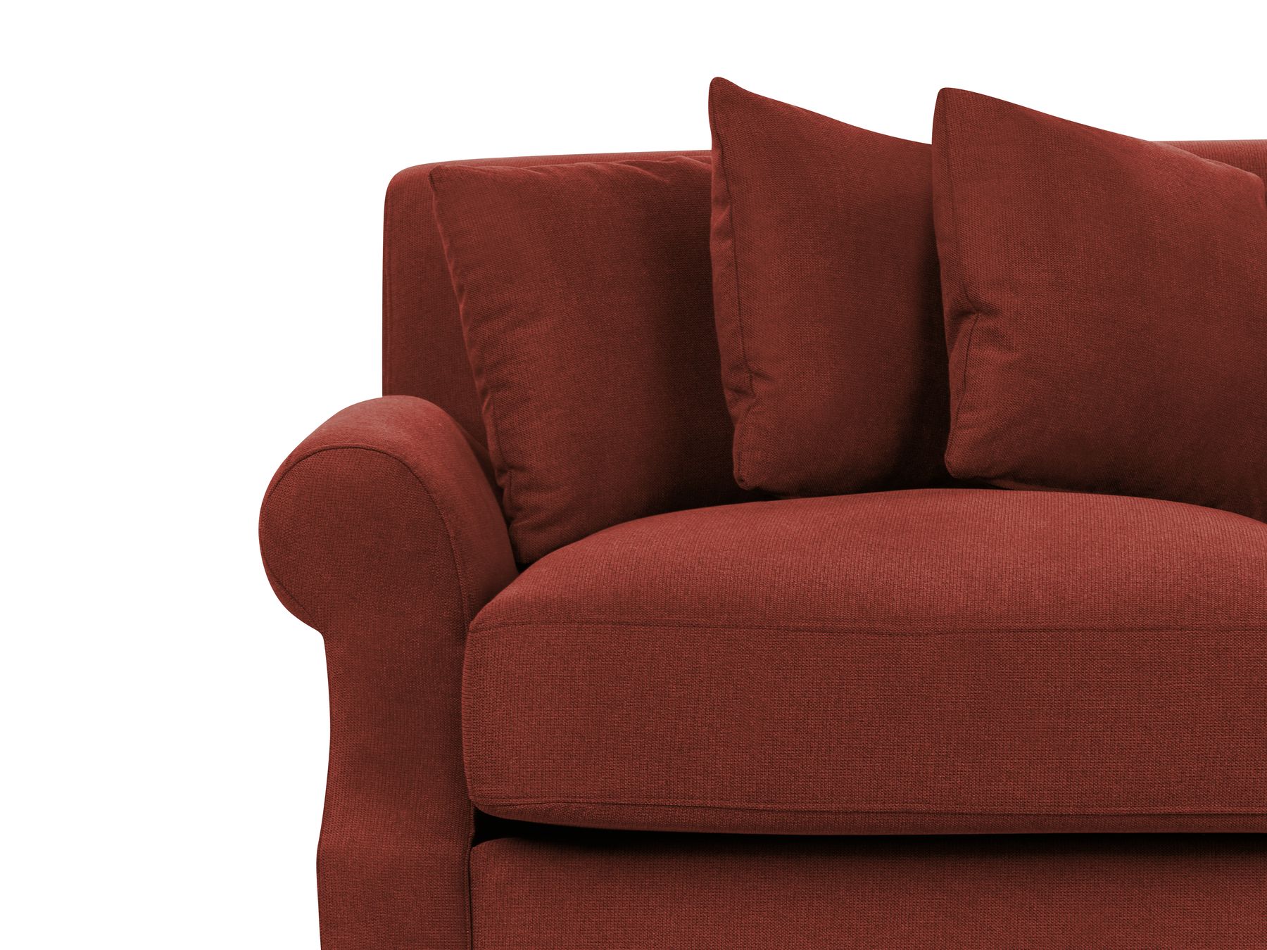2 Seater Fabric Sofa Red EIKE