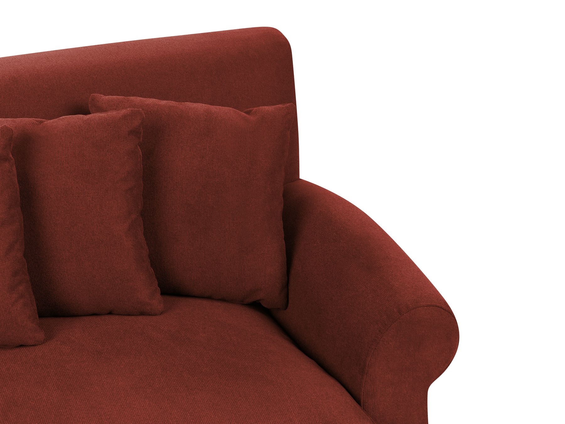 2 Seater Fabric Sofa Red EIKE