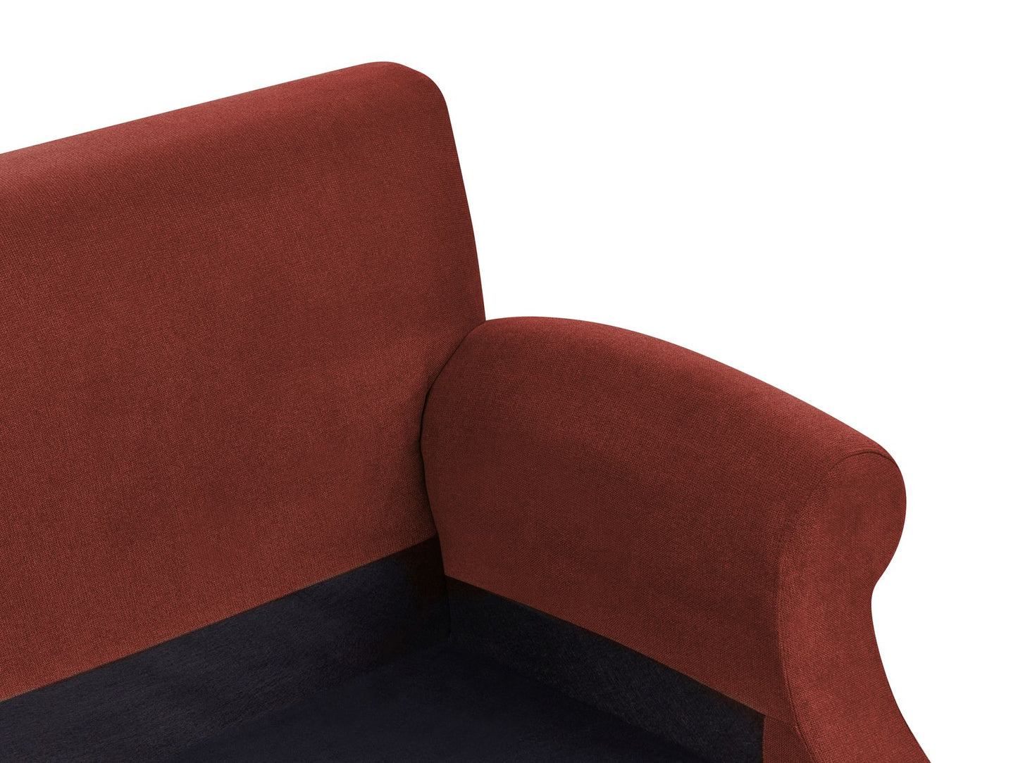 2 Seater Fabric Sofa Red EIKE