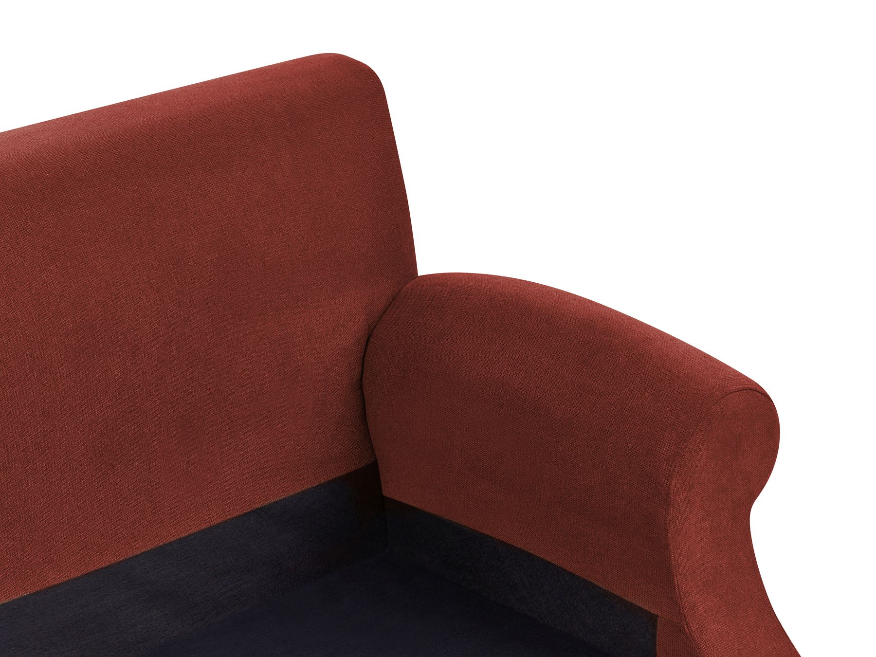 2 Seater Fabric Sofa Red EIKE