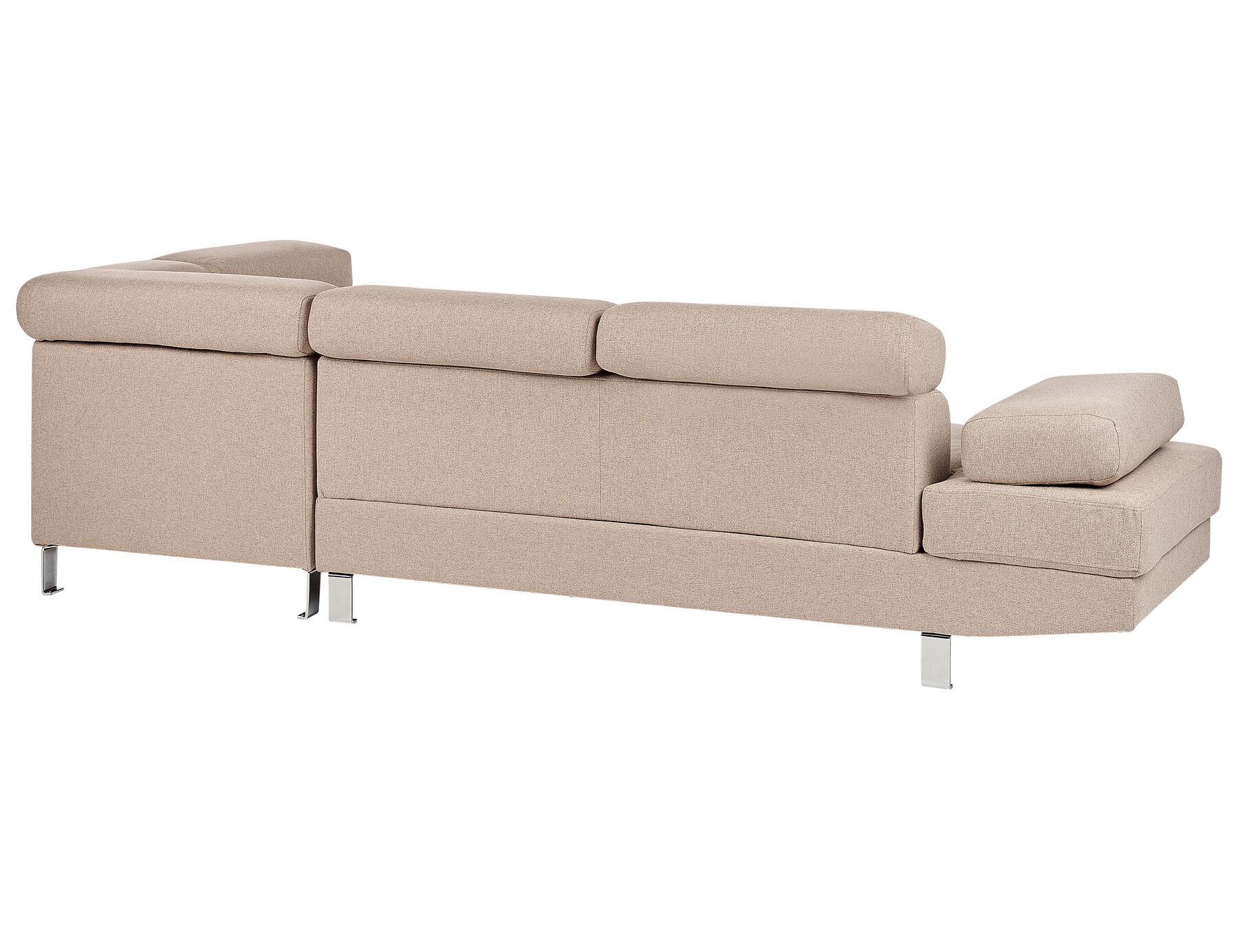 Left Hand Corner Fabric Sofa Beige NORREA
